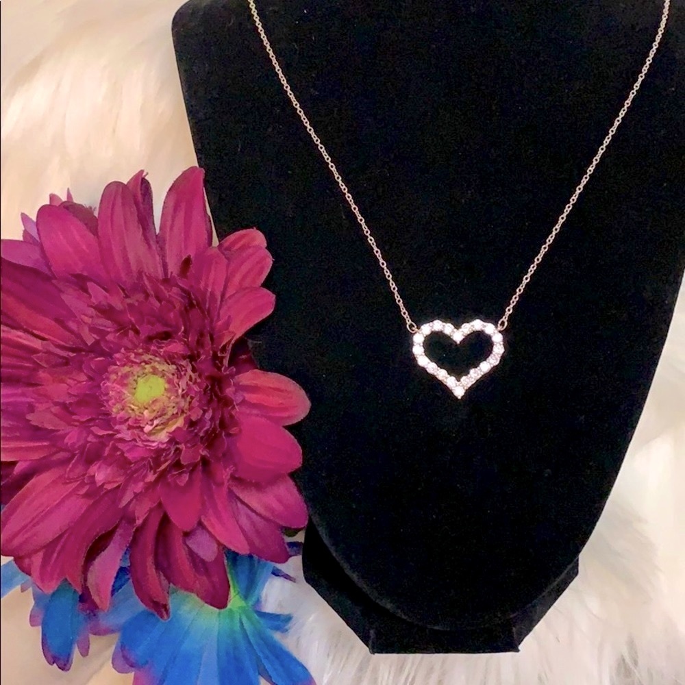 NEW! Diamond Open Heart Pendant - Picture 3 of 7